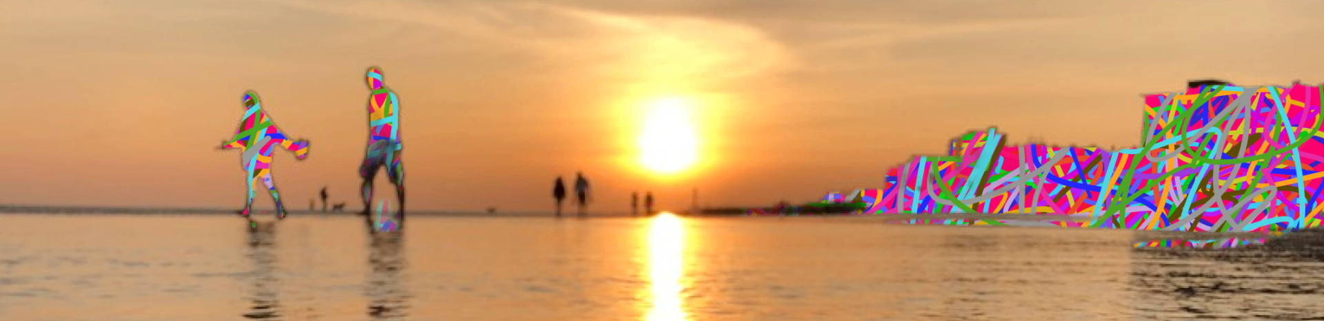 Sunset over the sea